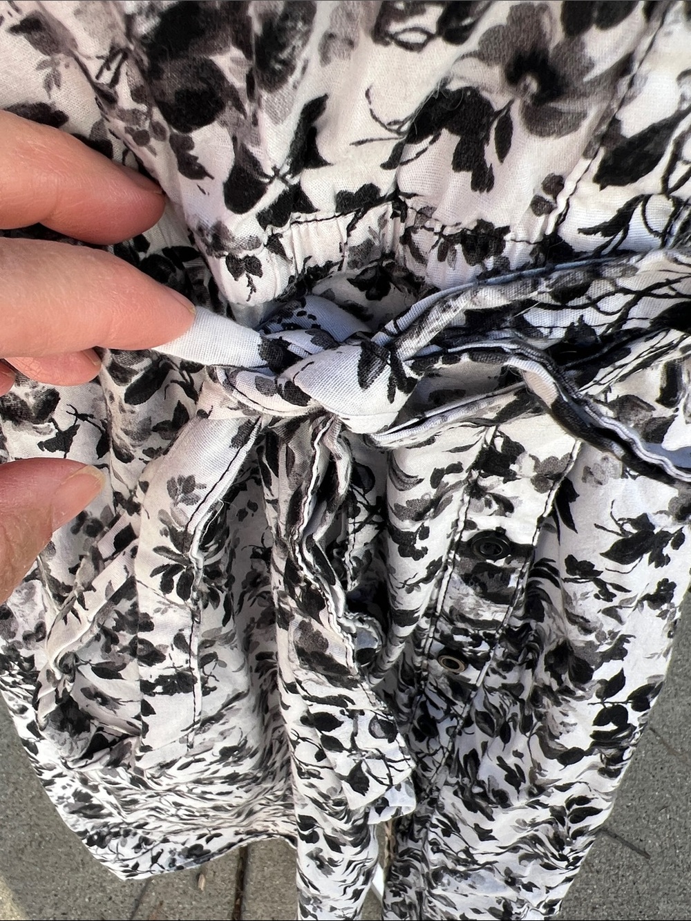 Torrid  Poplin black and white floral Mini Shirtdress sz 10 -Torrid 00 - Picture 6 of 10